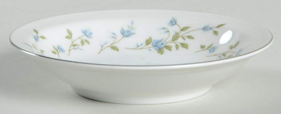 Augusta (Newer, Platinum Trim) Rim Fruit/Dessert (Sauce) Bowl by Meito-1