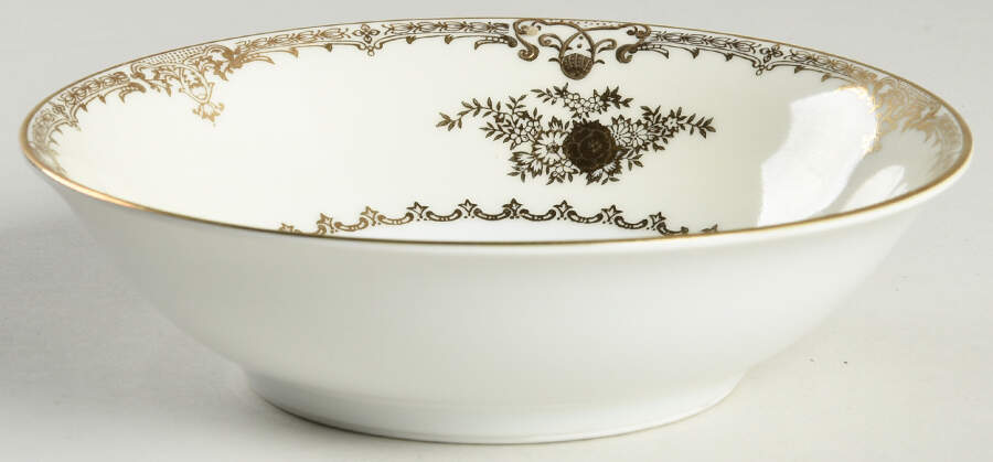 Augusta (Older, Gold Trim) Coupe Cereal Bowl by Meito-1
