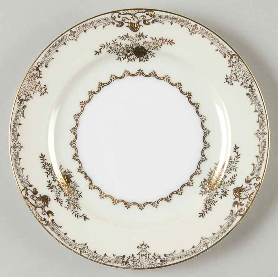 Augusta (Older, Gold Trim) Bread & Butter Plate by Meito-1
