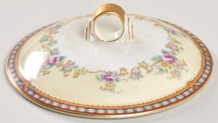 Augusta (Floral, Asama Shape) Lid for Sugar Bowl by Meito-1
