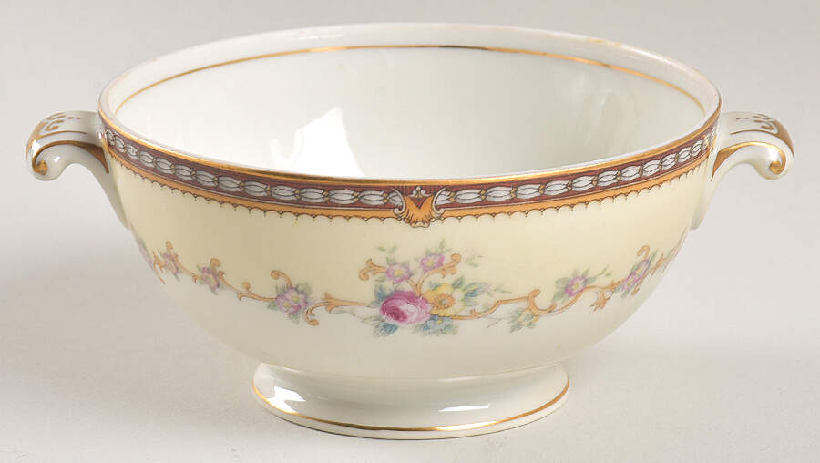Augusta (Floral, Asama Shape) Sugar Bowl No Lid by Meito-1