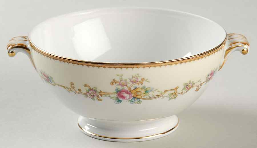 Augusta (Floral, Asama Shape) Sugar Bowl No Lid by Meito-1
