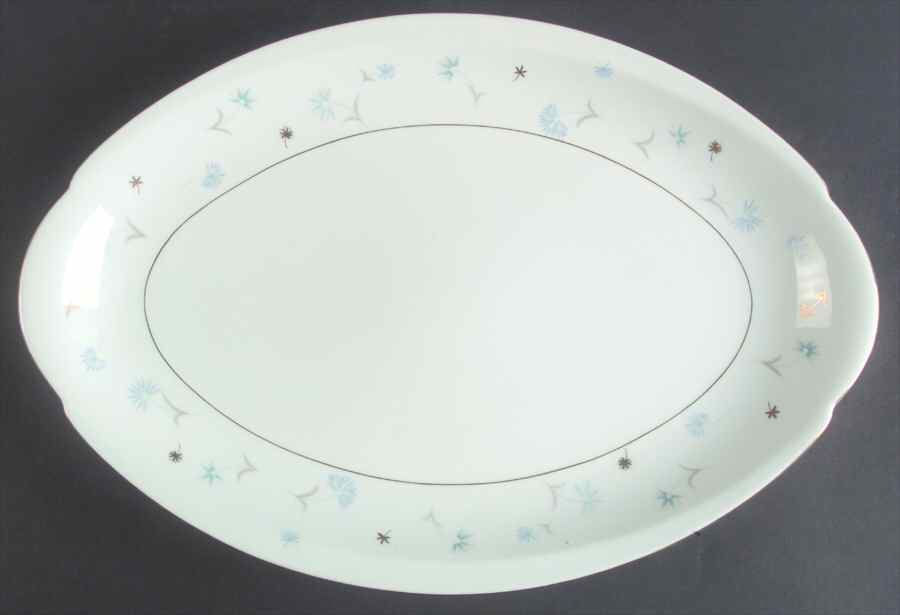 Aurora 16" Oval Serving Platter by Meito-1