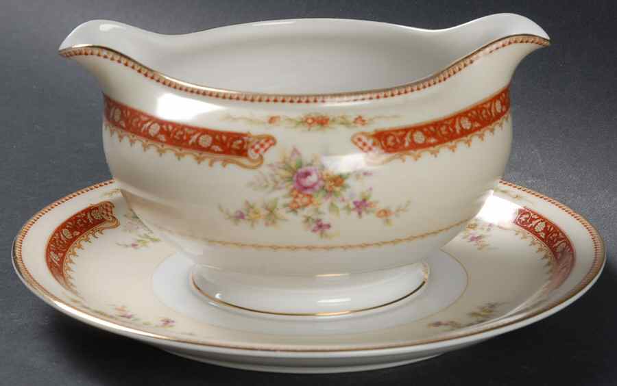 Barclay  Gravy Boat with Attached Underplate by Meito-1