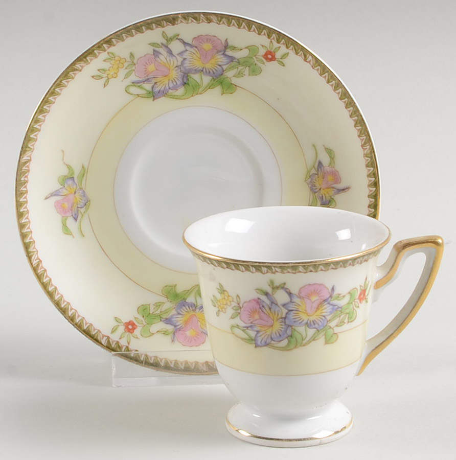 Berkshire Footed Demitasse Cup & Saucer Set by Meito-1