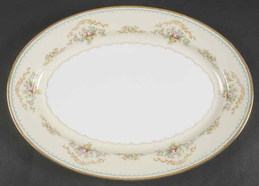Beverly 14" Oval Serving Platter by Meito-1