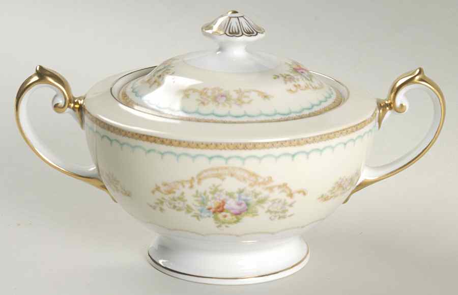 Beverly Sugar Bowl & Lid by Meito-1
