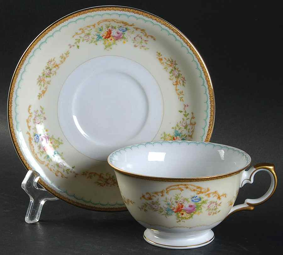 Beverly Footed Cup & Saucer Set by Meito-1