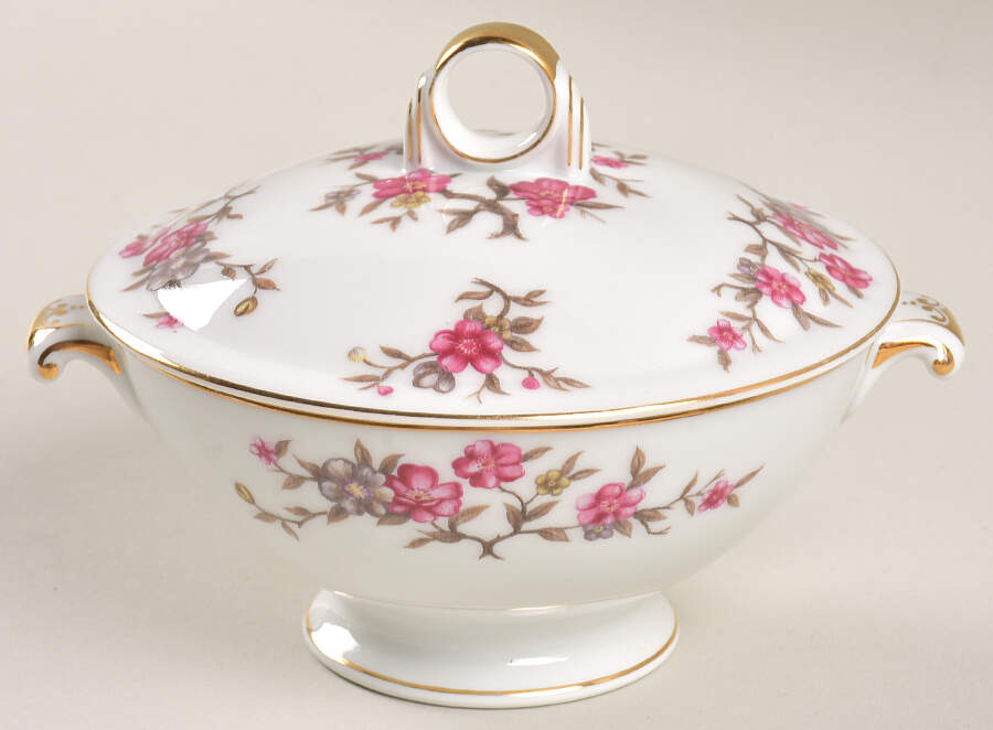Blossom Sugar Bowl & Lid by Meito-1