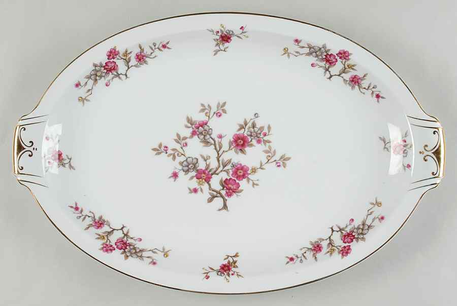 Blossom 17" Oval Serving Platter by Meito-1