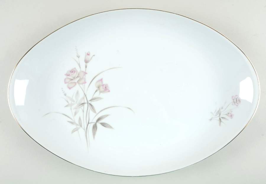 Blush Rose 16" Oval Serving Platter by Meito-1