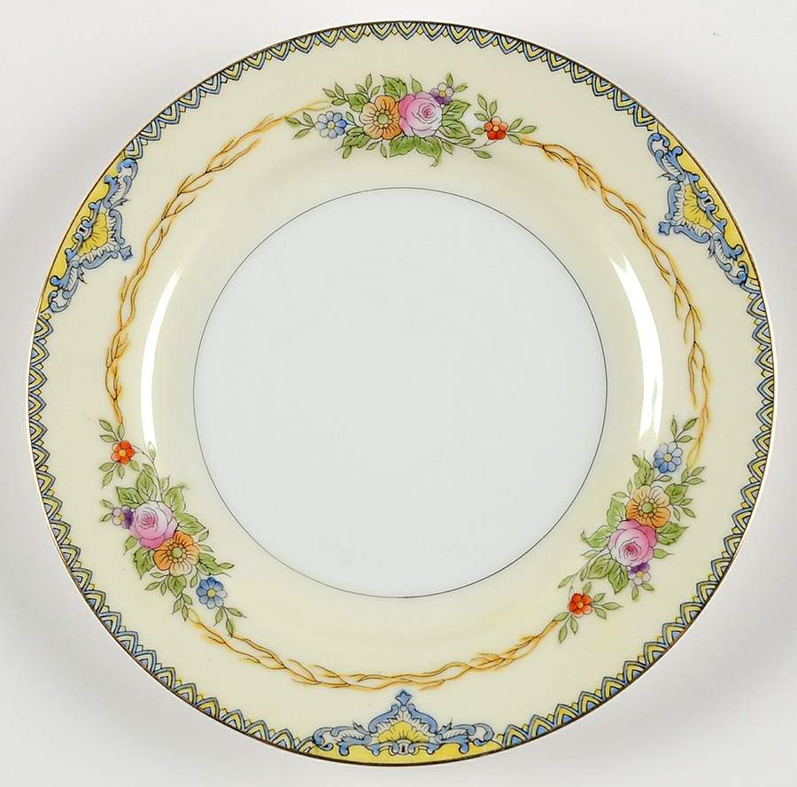 Bouquet (No Floral Center) Bread & Butter Plate by Meito-1