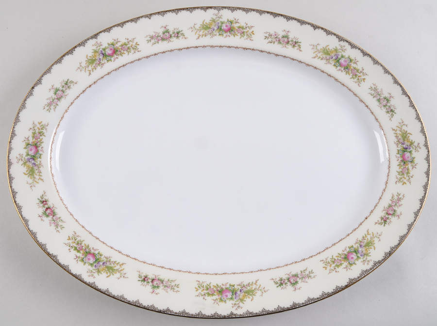 Bristol 16" Oval Serving Platter by Meito-1