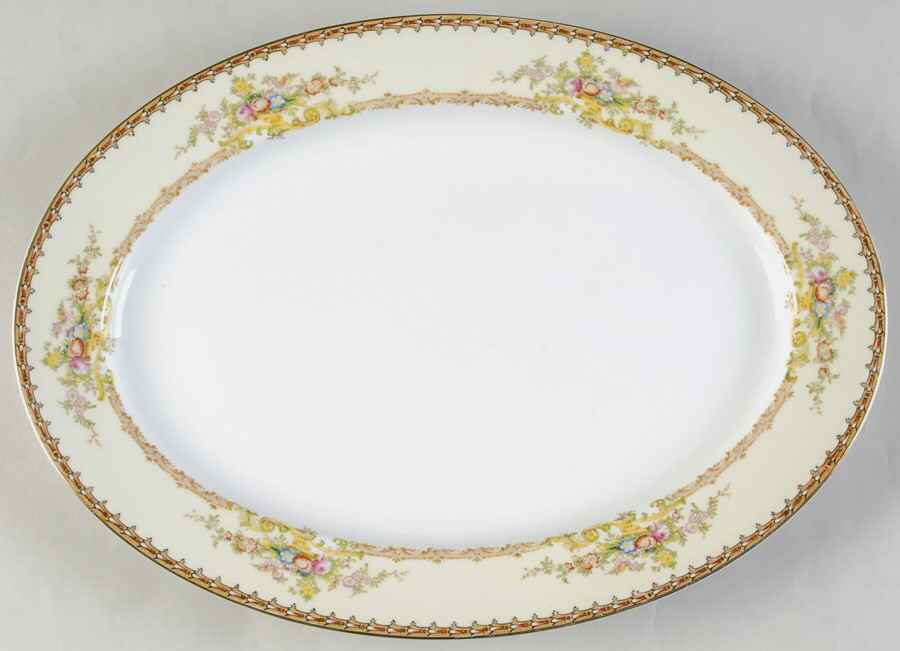 Bronson 14" Oval Serving Platter by Meito-1