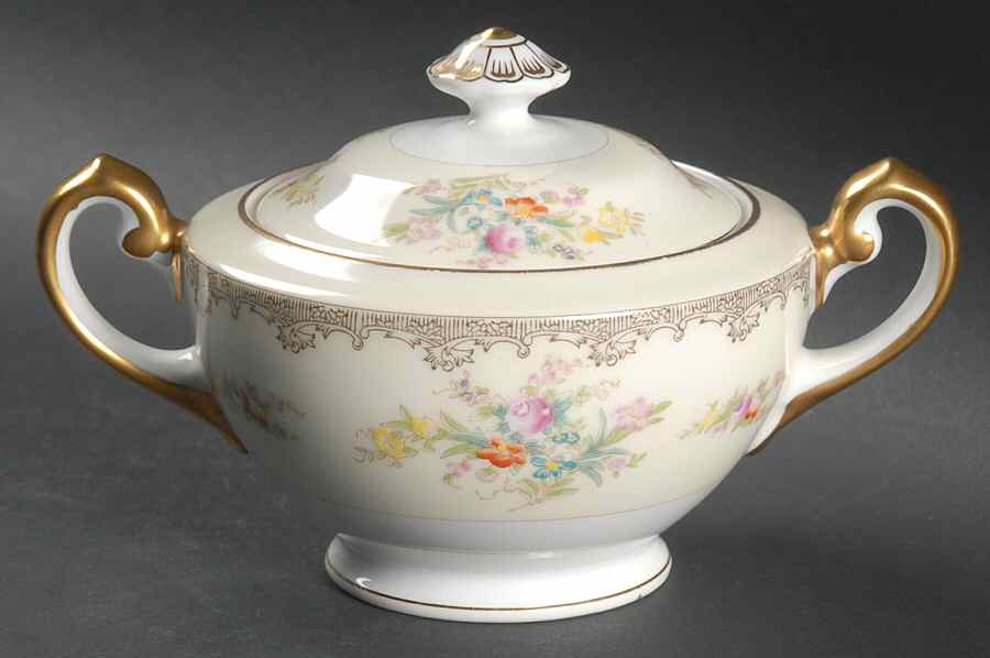 Burbank Sugar Bowl & Lid by Meito-1