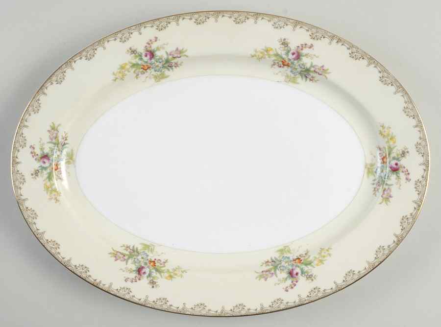Burbank 14" Oval Serving Platter by Meito-1