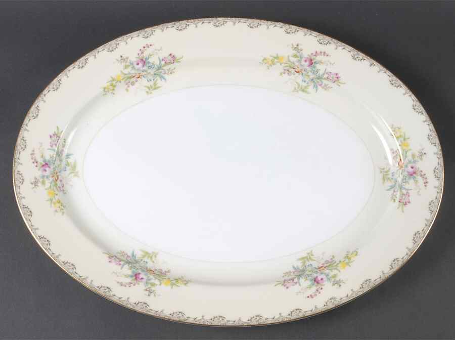 Burbank 16" Oval Serving Platter by Meito-1