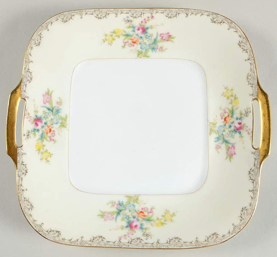 Burbank Square Handled Cake Plate by Meito-1