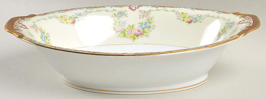 Burgundy (Smooth Verge) 11" Oval Vegetable Bowl by Meito-1