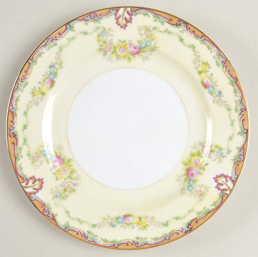 Burgundy (Smooth Verge) Bread & Butter Plate by Meito-1