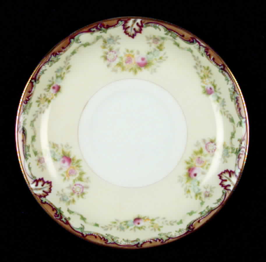 Burgundy (Smooth Verge) Saucer by Meito-1