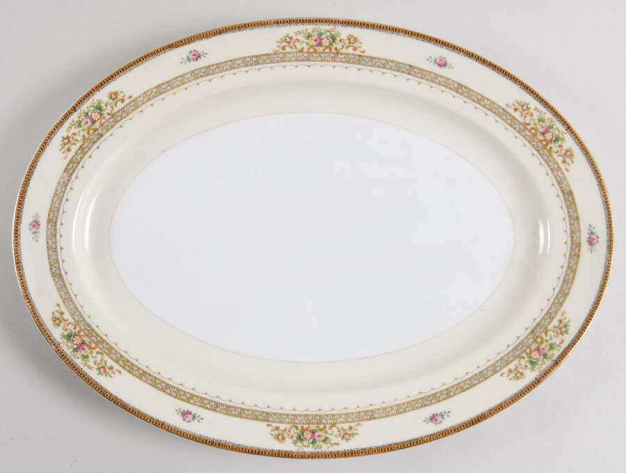 Camden 14" Oval Serving Platter by Meito-1