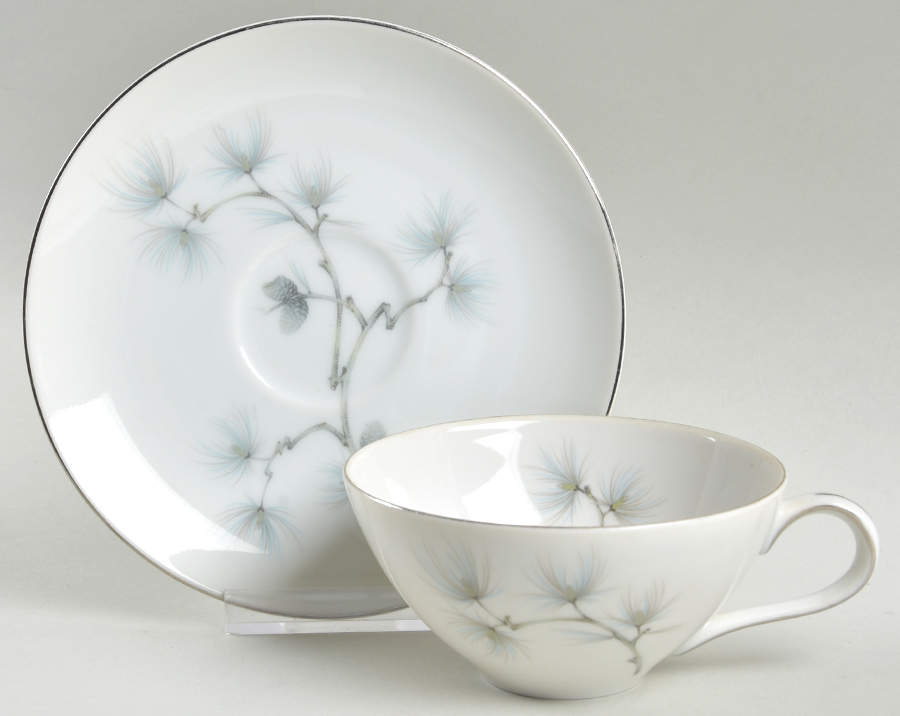 Caroline Pine Flat Cup & Saucer Set by Meito-1