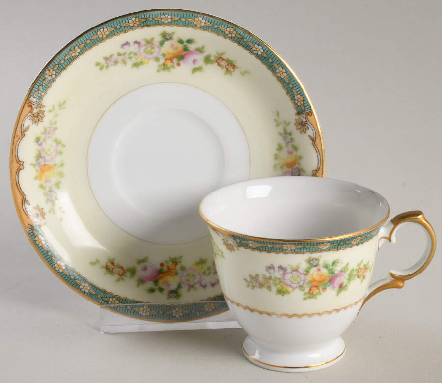 Carolina Footed Demitasse Cup & Saucer Set by Meito-1