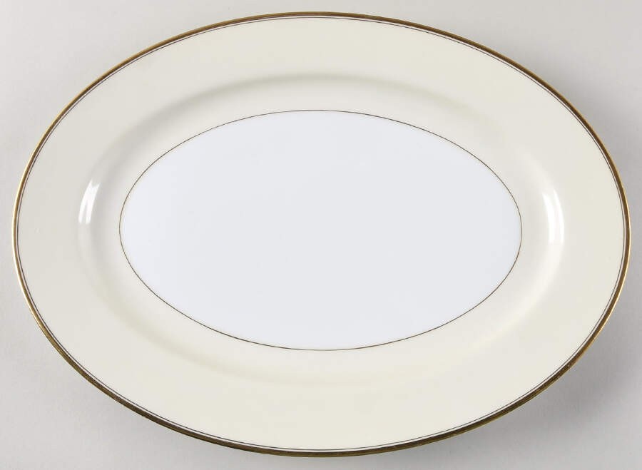 Carlton 13" Oval Serving Platter by Meito-1