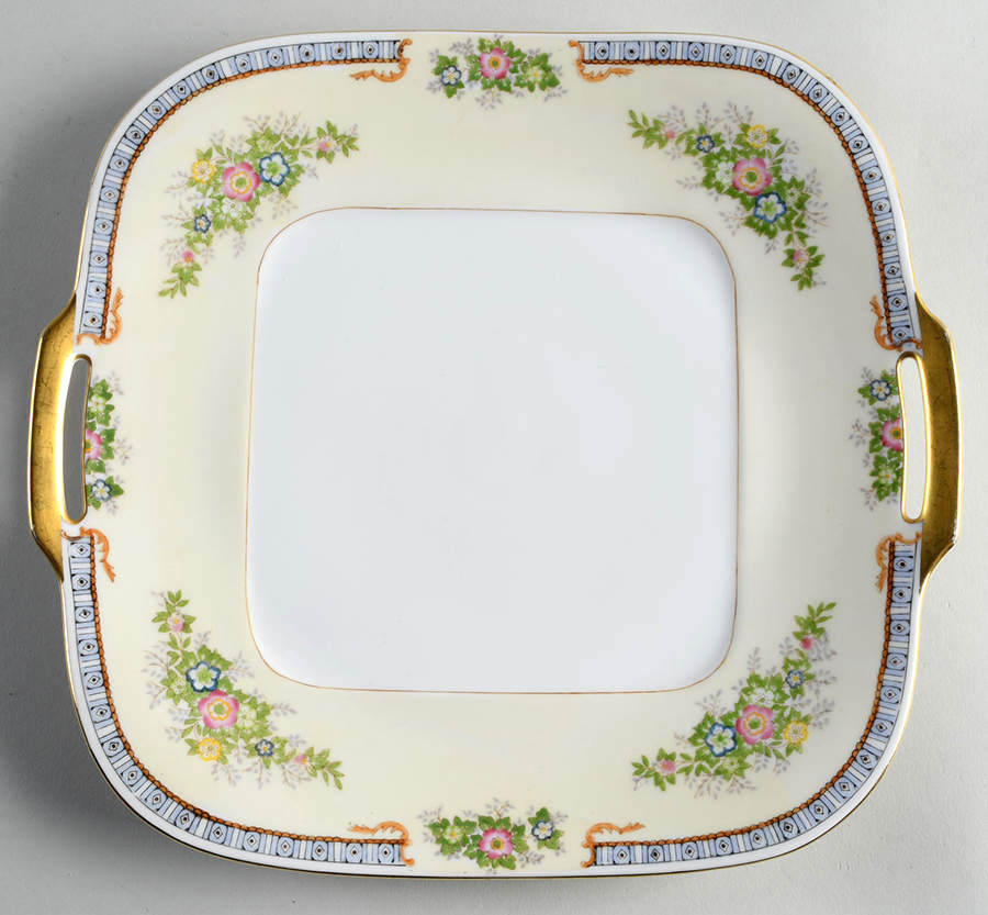 Cecil Square Handled Cake Plate by Meito-1