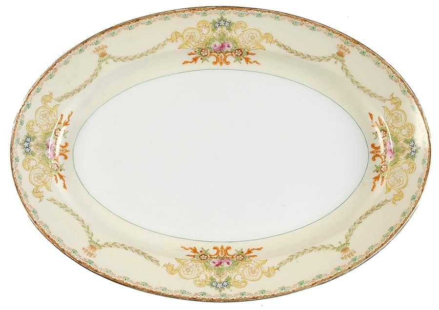 Celeste 11" Oval Serving Platter by Meito-1