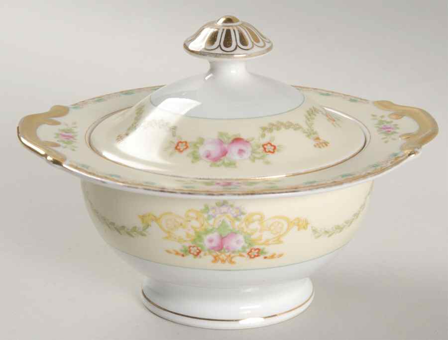 Celeste Sugar Bowl & Lid by Meito-1