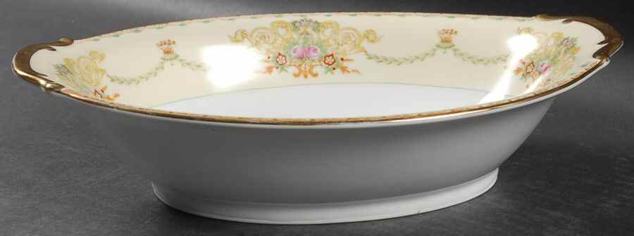 Celeste 11" Oval Vegetable Bowl by Meito-1