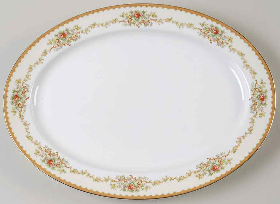 Chadwick 16" Oval Serving Platter by Meito-1