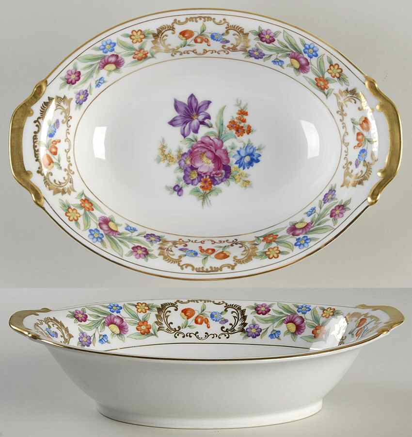 Chandresden 11" Oval Vegetable Bowl by Meito-1