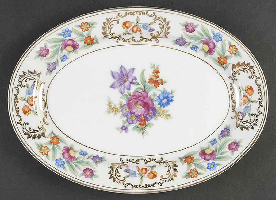 Chandresden 11" Oval Serving Platter by Meito-1
