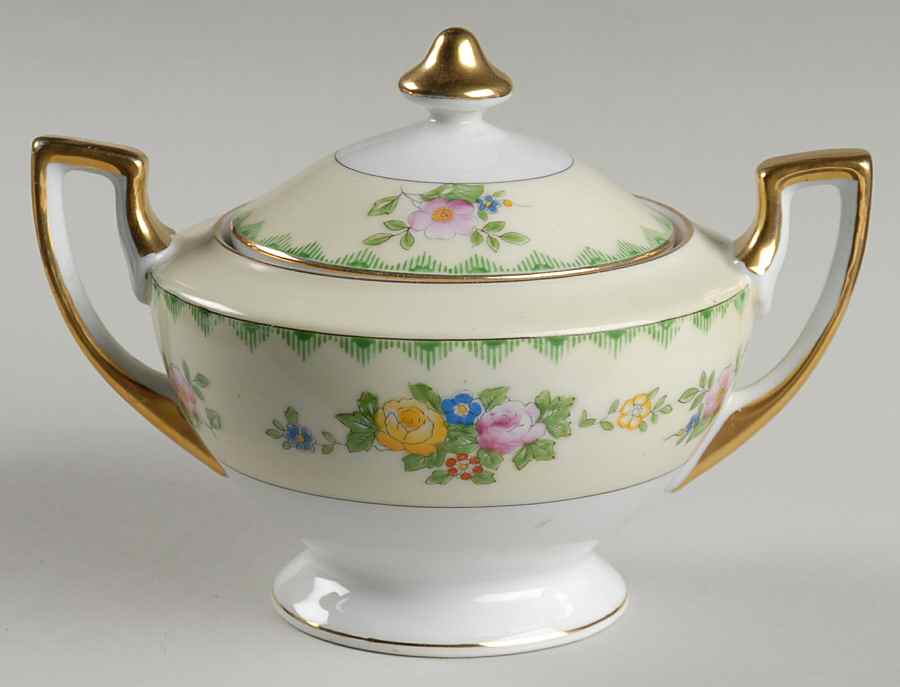 Chanhale Sugar Bowl & Lid by Meito-1
