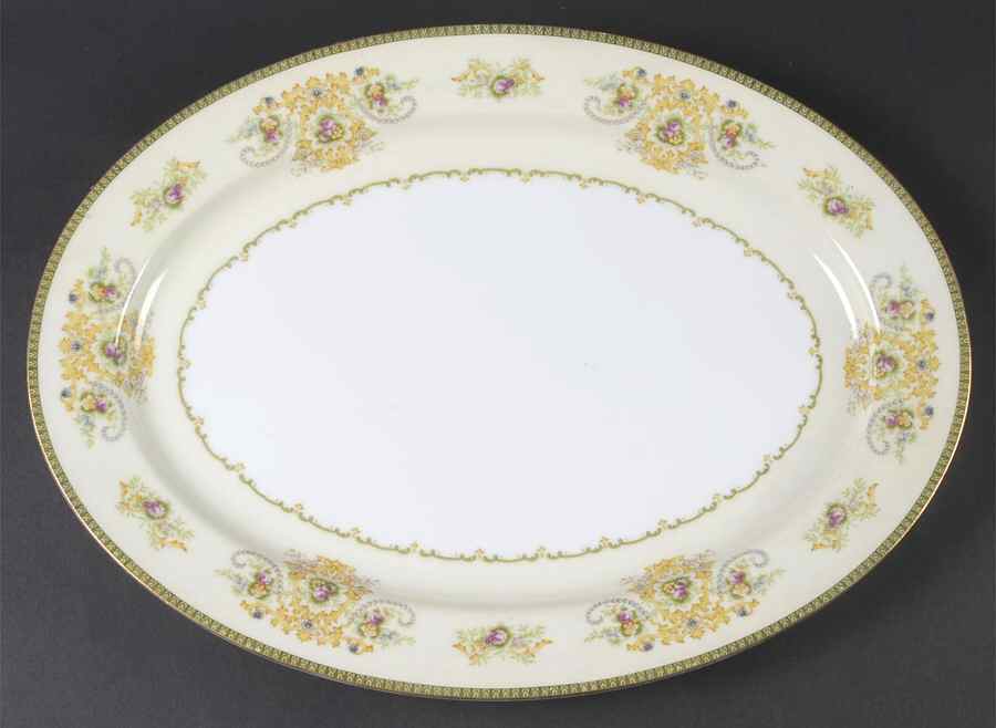 Charm 16" Oval Serving Platter by Meito-1