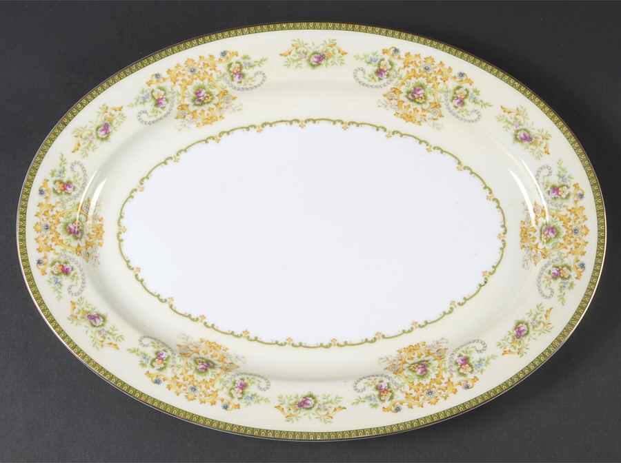 Charm 14" Oval Serving Platter by Meito-1