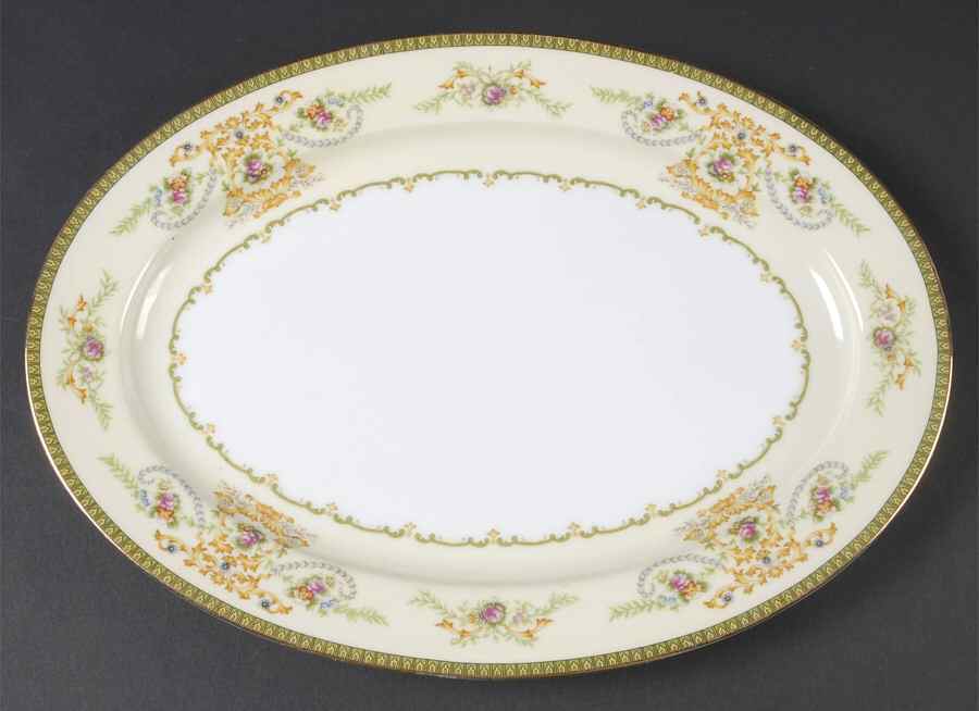 Charm 12" Oval Serving Platter by Meito-1