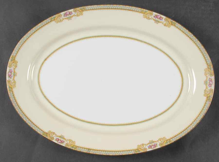 Charlotte 14" Oval Serving Platter by Meito-1