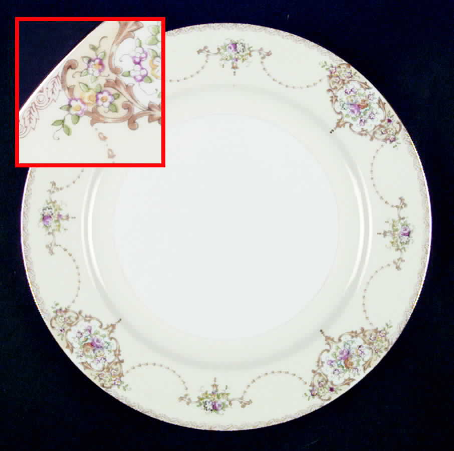Claribel Dinner Plate by Meito-1