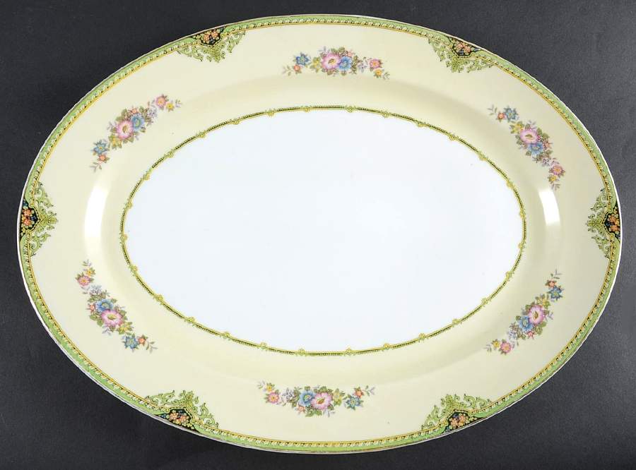 Clarence 16" Oval Serving Platter by Meito-1