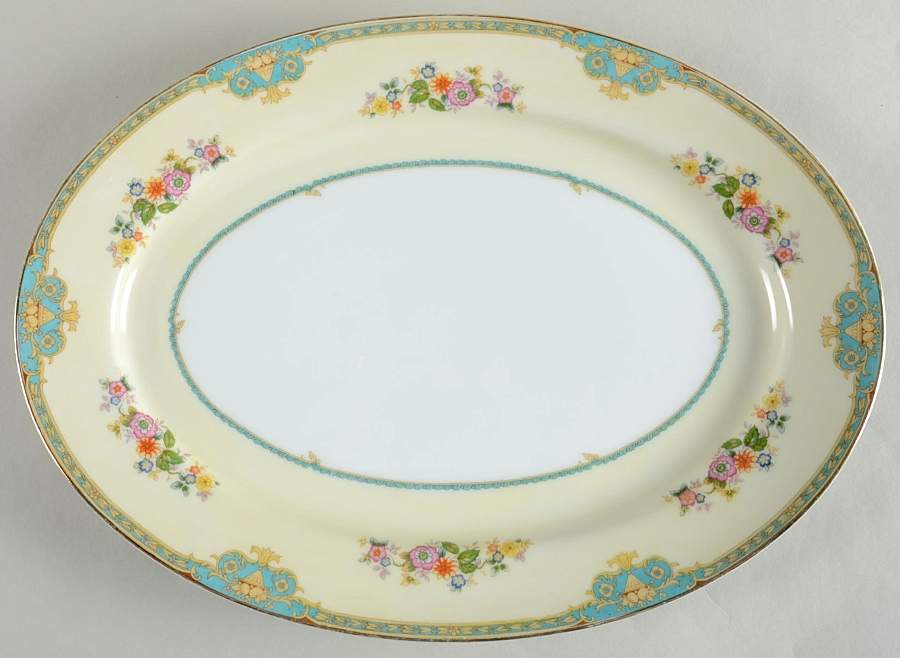 Clifton 14" Oval Serving Platter by Meito-1