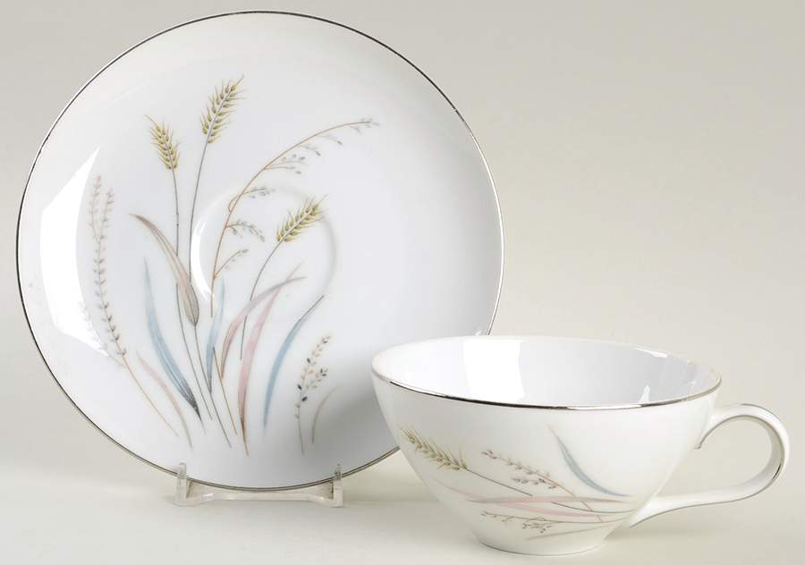 Country Lane Flat Cup & Saucer Set by Meito-1