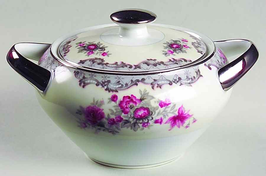 Corsage Sugar Bowl & Lid by Meito-1