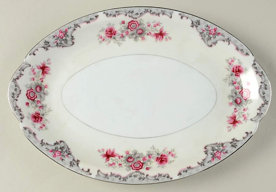 Corsage 12" Oval Serving Platter by Meito-1