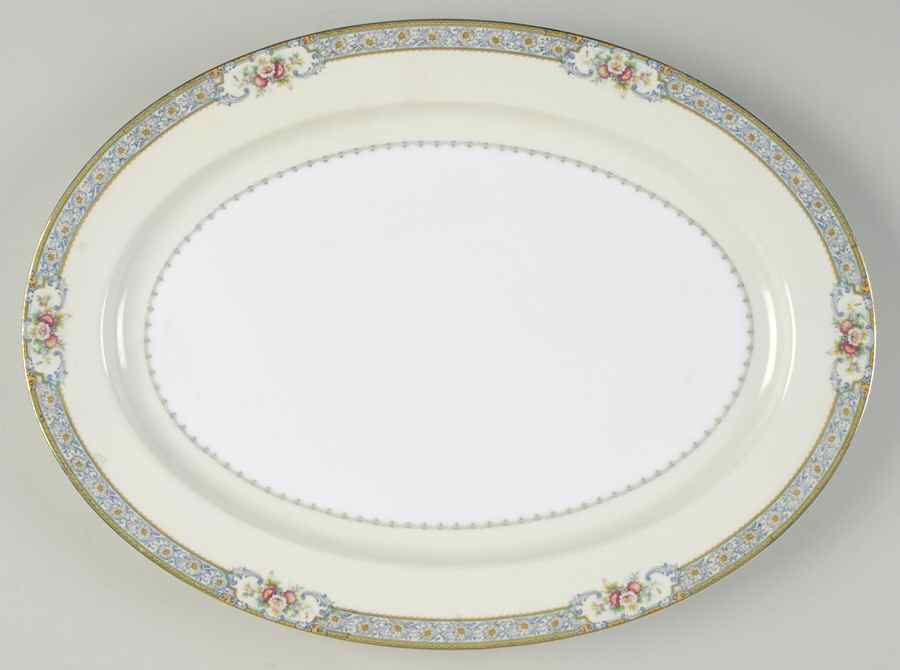 Countess 16" Oval Serving Platter by Meito-1