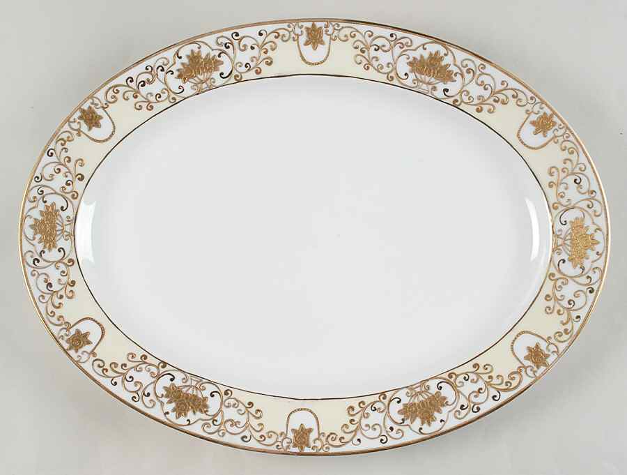 Crescent 16" Oval Serving Platter by Meito-1