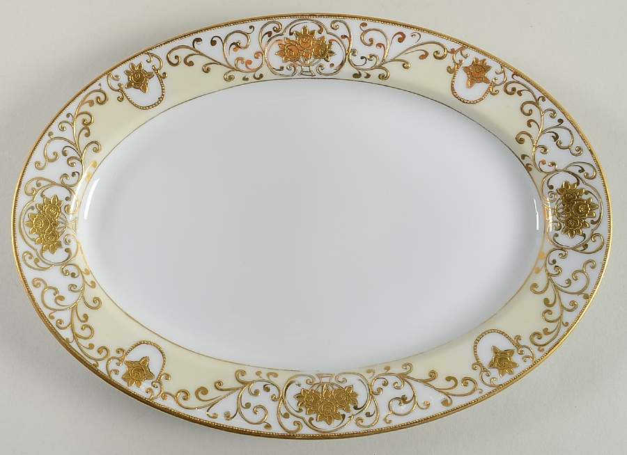 Crescent 11" Oval Serving Platter by Meito-1